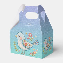 Little Blue Bird Floral Fevor Box Geschenkschachtel
