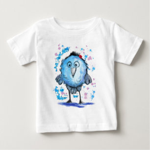 Little Blue Bird Funny Baby T - Shirt