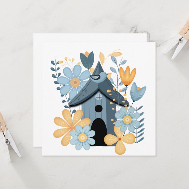 Little Blue Bird House (Vorderseite/Rückseite Beispiel)