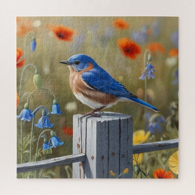 Little Blue Bird Puzzle (Vertikal)