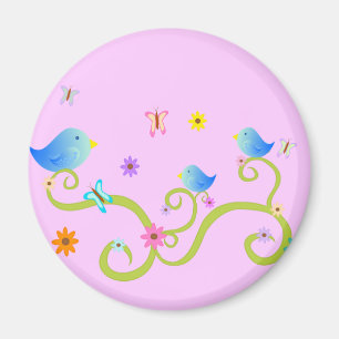 Little Blue Birdies Magnet