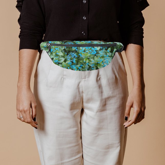 Little Blue Brunnera Blume Floral Bauchtasche (In Situ)