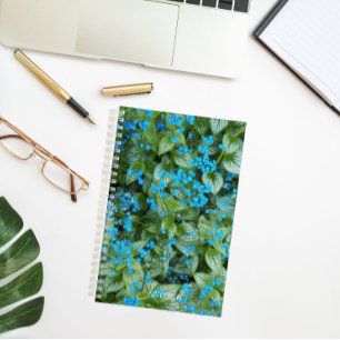 Little Blue Brunnera Blume Floral Notizbuch