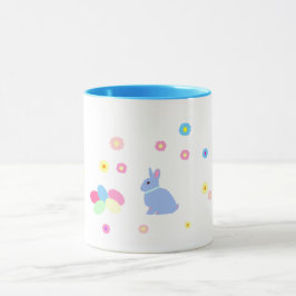 Little Blue Bunny Rabbit Kids Easter Mug Tasse