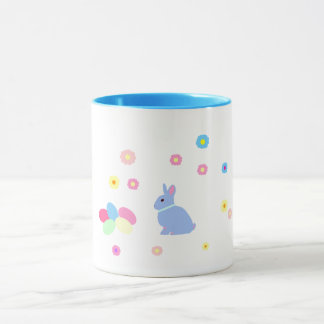 Little Blue Bunny Rabbit Kids Easter Mug Tasse