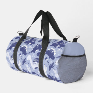 Little Blue Dinosaurier Duffle Bag