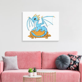 Little Blue Dragon Leinwanddruck