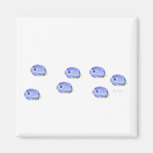 Little Blue Fish Magnet (Vorne)