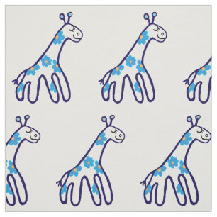 Little Blue Giraffe Kinderzimmer Stoff