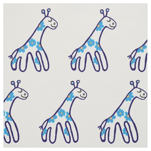 Little Blue Giraffe Kinderzimmer Stoff (Muster)