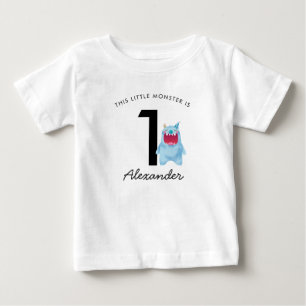 Little Blue Monster Birthday   Jedes Alter Baby T-shirt