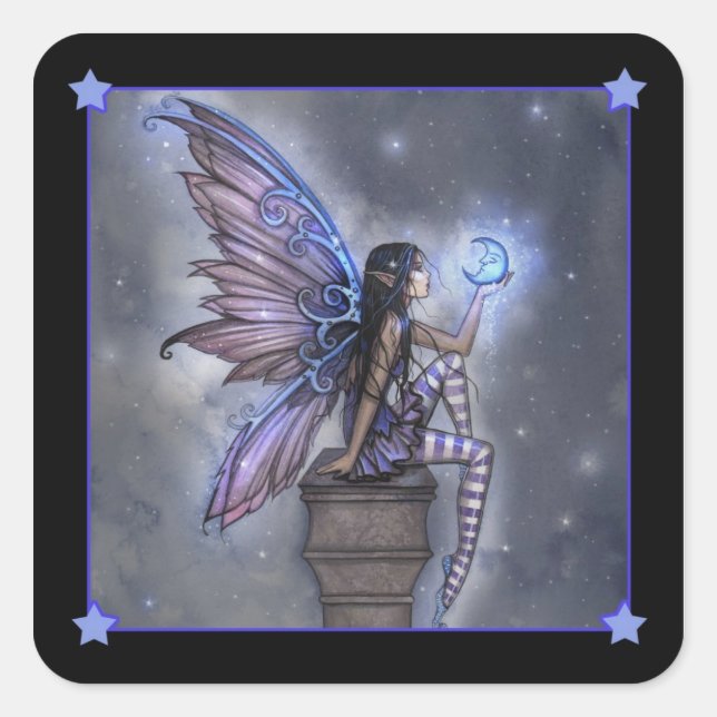 Little Blue Moon Fairy Stickers (Vorderseite)