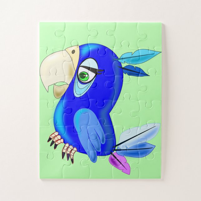 Little Blue Parrot Puzzle (Vertikal)