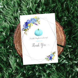 Little Blue Pumpkin Baby Dusche Danke