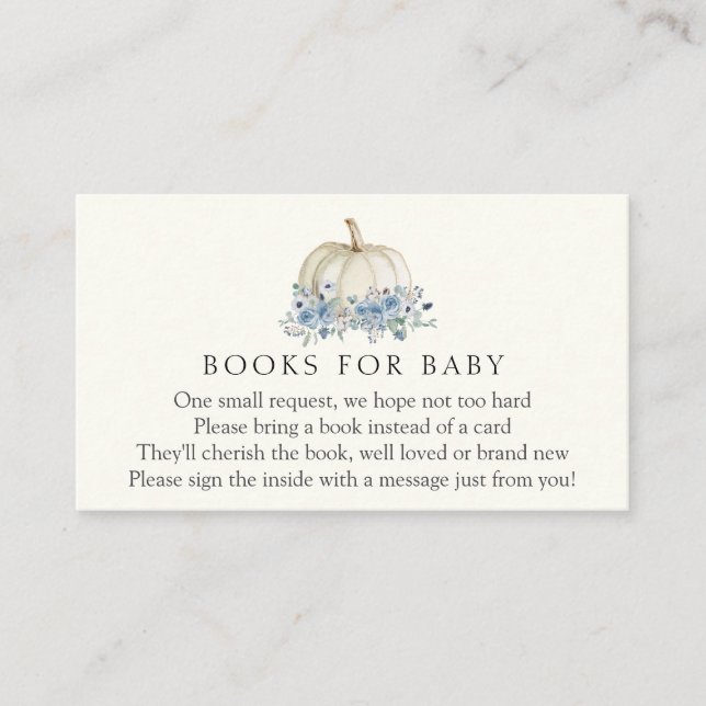 Little Blue Pumpkin Books for Baby Enclosure Card Begleitkarte (Vorderseite)