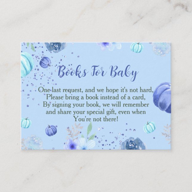 Little Blue Pumpkin Books for baby Enclosure Card Begleitkarte (Vorderseite)