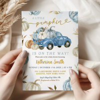 Little Blue Pumpkin Truck Baby Dusche