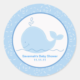 Little Blue Whale Gefallen Sticker 1,5 cm