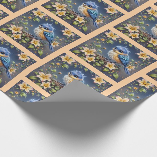 Little Blue Wrapping Paper Geschenkpapier (Ecke)