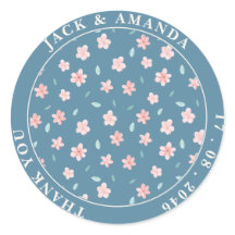 Little Blume Blue Chic Hochzeitsticker