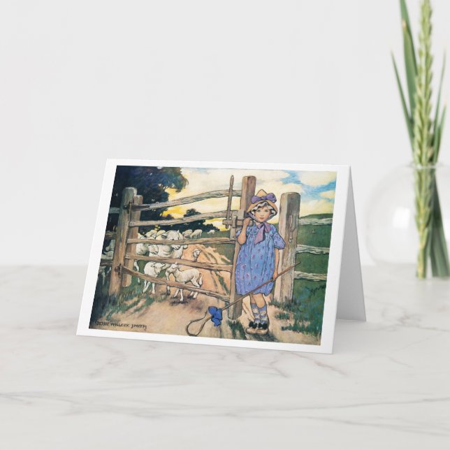 Little Bo-Peep, Jessie Willcox Smith Karte (Vorderseite)
