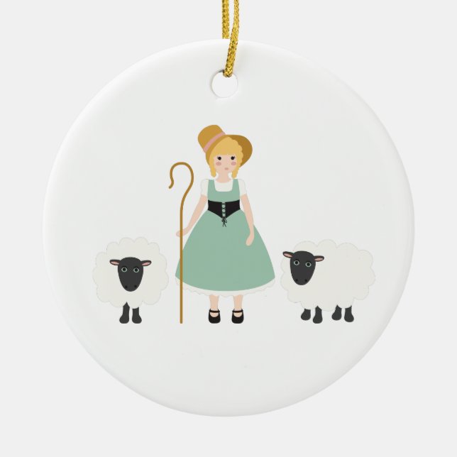 Little Bo Peep Keramik Ornament (Vorne)
