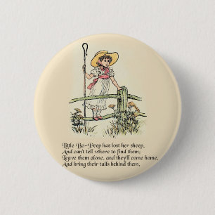 Little Bo Peep Kinderreim Button