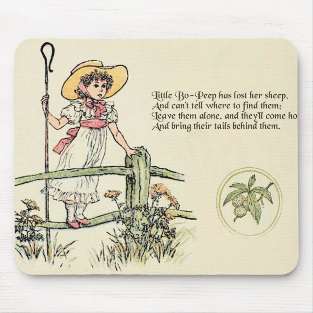 Little Bo Peep Kinderzimmer Rhyme Mousepad (Vorne)