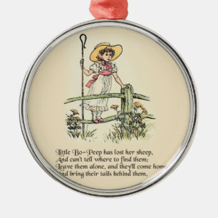 Little Bo Peep Kinderzimmer Rhyme Ornament Aus Metall
