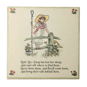 Little Bo-Peep: Klassische Kate Greenaway-Kinderst Fliese