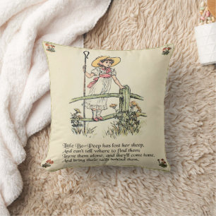 Little Bo-Peep: Klassische Kate Greenaway-Kinderst Kissen