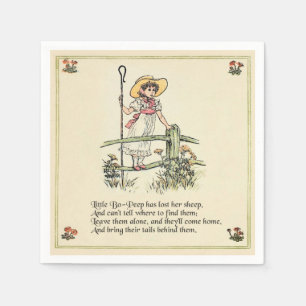 Little Bo-Peep: Klassische Kate Greenaway-Kinderst Serviette