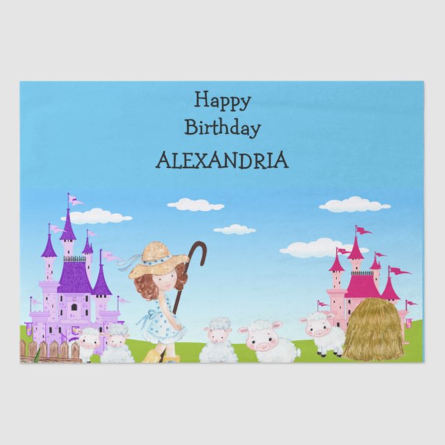 Little Bo Peep New Fun Kids Fab Phantastisch Seidenpapier (Vorderseite)