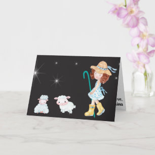 Little Bo Peep Star Night Scene Fun Kids Fab Karte