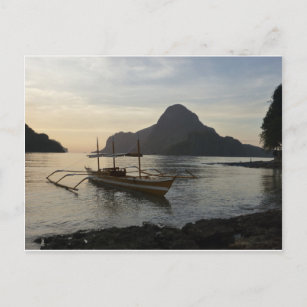 Little Boat and Ocean Postkarte