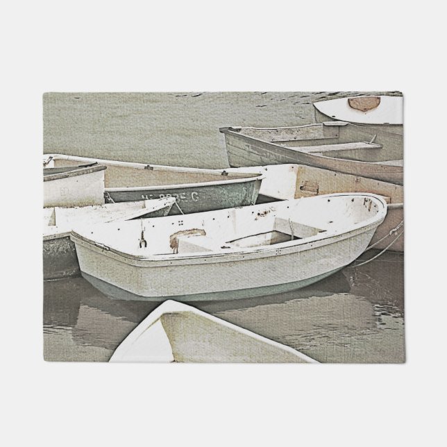 Little Boats Nautical Fußmatte (Vorderseite)