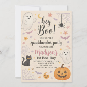 Little Boo 1. Geburtstag Einladung Niedliches Hall