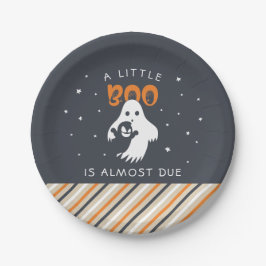 Little Boo Almost Due | Halloween-Kinderdusche Pappteller