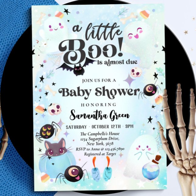 Little Boo Baby Boy Blue Baby Dusche Einladung (Von Creator hochgeladen)