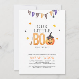 Little Boo Baby Dusche, Halloween Pumpkindusche Einladung