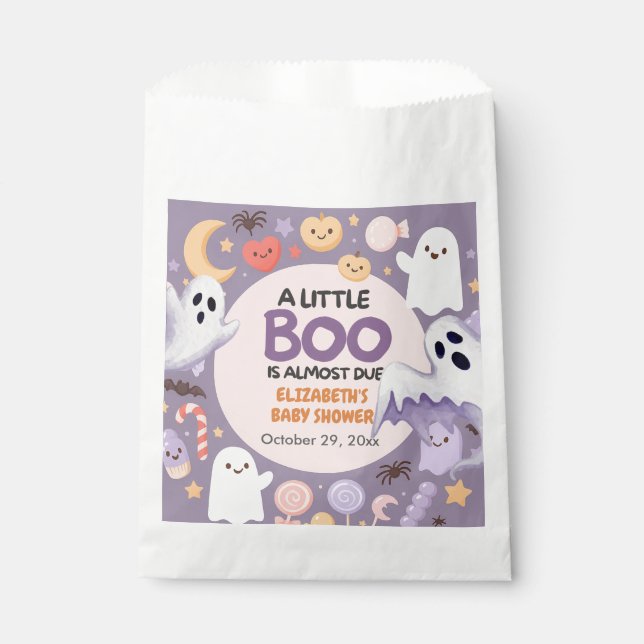 Little Boo Baby Dusche Pumpkin Halloween Geschenktütchen (Vorderseite)