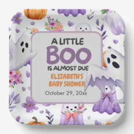 Little Boo Baby Dusche Pumpkin Halloween Pappteller