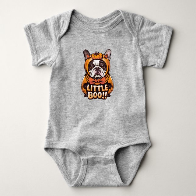 Little Boo Baby French Bulldog Halloween Strampler (Vorderseite)