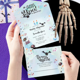 Little Boo Baby Junge Baby-Party All In One Einladung