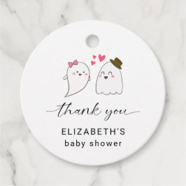 Little Boo Baby Shooting Halloween Danke, Script Geschenkanhänger