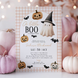 Little Boo Baby Shower Orange Ghost Pumpkin Einladung