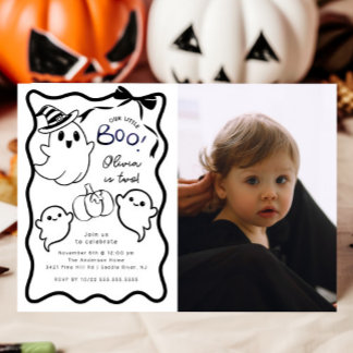 Little Boo Birthday Party Einladung