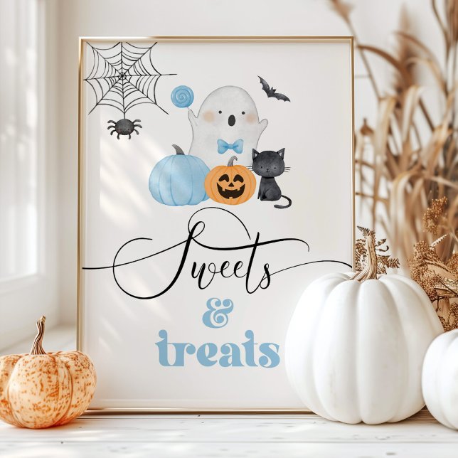 Little Boo Blue Geist Halloween Süßigkeiten und Le Poster (Von Creator hochgeladen)