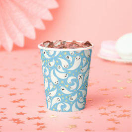 Little Boo Blue Pattern Baby Dusche Pappbecher