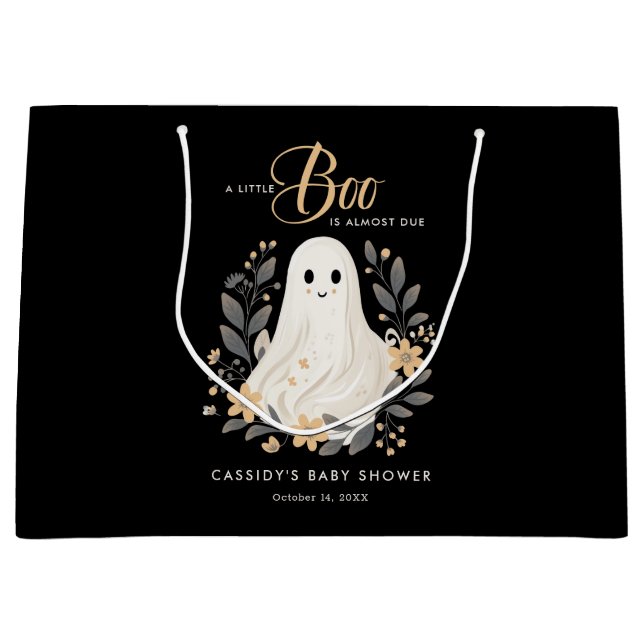 Little Boo Boho Ghost Halloween Baby Shower Große Geschenktüte (Vorderseite)